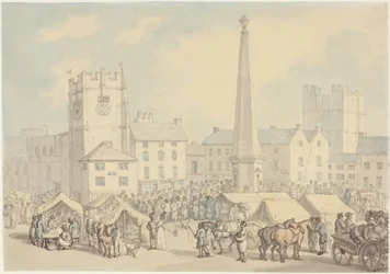Marktdag in Richmond, Yorkshire