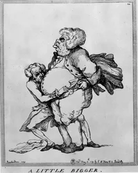 Obesitas: Een beetje groter - Tekening door Thomas Rowlandson (1756-1827)