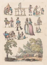 Plaat 5, Contouren van Figuren, Landschappen en Vee...voor het Gebruik van Leerlingen, 18 juni 1790