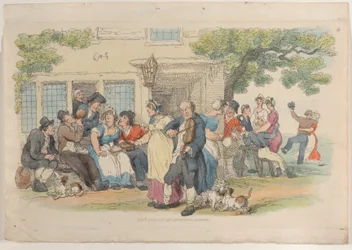 De Deur van het Bierhuis, uit Wereld in Miniatuur, 1816