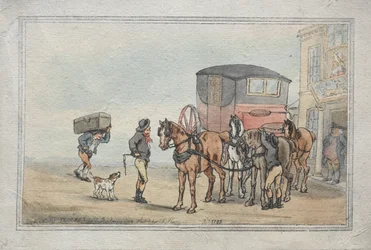 Postjongens en Postpaarden bij de White Hart Inn