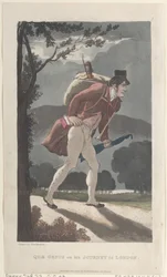 Quae Genus op Zijn Reis naar Londen, uit De Geschiedenis van Johnny Quae Genus, 1 maart 1822