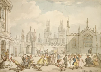Radcliffe Square, Oxford, begin 19e eeuw