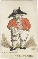 Spotprent op de Bataafse schout-bij-nacht Samuel Story, 1799