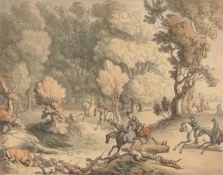 Hert in het Nauw - Scène bij Taplow, Berks