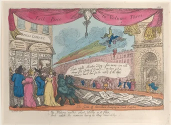 Sluitvignet bij deel drie: De genieën van de karikatuur brengen nieuwe voorraden binnen, 1808-21.
