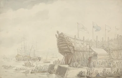 De Te Water Lating van H.M.S. 