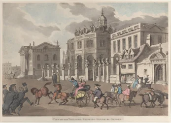 Uitzicht op het Theater, Drukkerij &c. Oxford