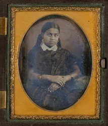 Portret van een vrouw,c. 1850 (foto)
