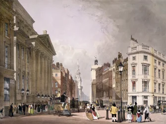 Cheapside en Mansion House, 1842