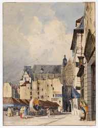 De rue des Prouvaires en de kerk Saint-Eustache