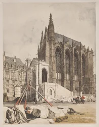Pittoreske architectuur in Parijs, Gent, Antwerpen, Rouen: La. Ste Chapelle, Parijs