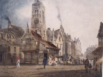 Uitzicht op een Marktplein, c.1832