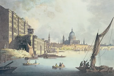 Uitzicht op Somerset House en de Theems, 1796
