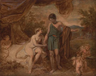Een Onvoltooide Studie van Venus en Adonis