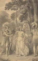 Een van zes illustraties bij Fenelons "De avonturen van Telemachus, zoon van Ulysses"