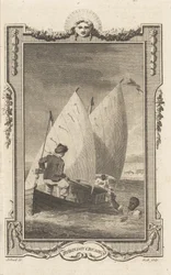 Robinson Crusoe, uit de Novelists Magazine, uitgegeven 1781