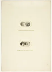 Studie voor een plaat uit De triomfen van Temper, in het Royal Engagements Pocket Book van 1796