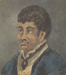 Portret van een matroos, met donkere huid en haar