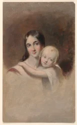 Studie voor "Portret van mevrouw James Robb en haar drie kinderen," Ogden Museum of Southern Art, New Orleans, LA