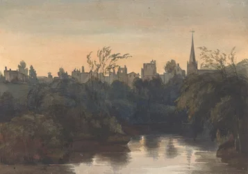 Stadsscène aan Rivier