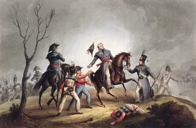 De Dood van Sir John Moore, La Coruna, Spanje, 17 januari 1809