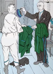 Karikatuur van Adolf Hitler, 1924.
