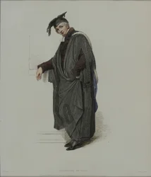 Bachelor in de Rechten, gegraveerd door J. Agar, gepubliceerd in R. Ackermann