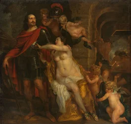 Venus bewapent een krijger