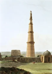 De Qutb Minar bij Delhi