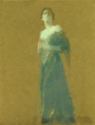 Vrouw in blauw