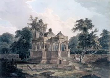 Hindoe tempel in het fort van de Rohtas, Bihar, India