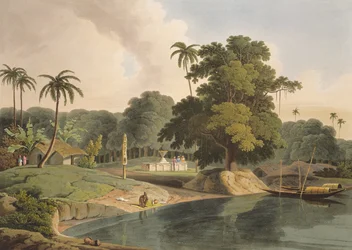 Bij Bandell aan de Rivier Hoogly, plaat VIII uit Deel 6 van 