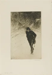 Vagebond in de sneeuw