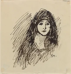 Portret van de vrouw van de kunstenaar