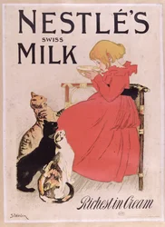 Reclameaffiche voor Nestlés Zwitserse melk, eind 19e eeuw
