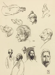 Studies van figuren en hoofden, laat 19e - begin 20e eeuw