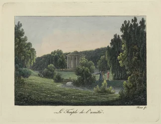 Uitzicht op de Vriendschapstempel in Pavlovsk, 1810s