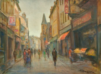 Straat in de regen (Parijs)
