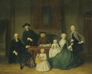 Portret van de familie Brak, Amsterdamse Mennonieten