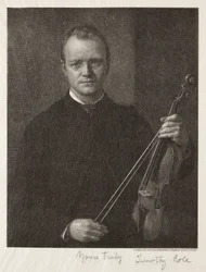 Oude Italiaanse Meesters: Portret van Timothy Cole Man met Viool, 1892