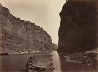 Black Canyon, Colorado River, stroomafwaarts gezien, nabij kamp 7, 1871