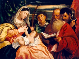 Madonna en Kind met Heiligen Stefanus, Hiëronymus en Mauritius