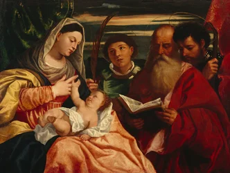 Madonna en Kind met Heiligen Stefanus, Hiëronymus en Mauritius
