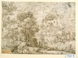 Landschap met Vogels in Vlucht
