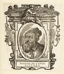 Portret van Titiaan, Italiaanse schilder tijdens de Renaissance, geboren in Pieve di Cadore, circa 1488-1576