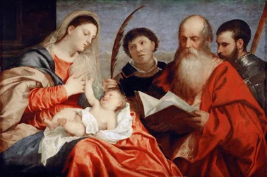 De Maagd en Kind met Heiligen Stefanus, Hiëronymus en Mauritius