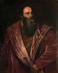 Italiaans: Portret van Pietro Aretino Portret van Pietro Aretino