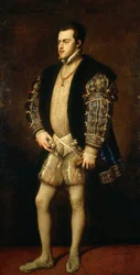 Portret van Filips II 1527-1598, koning van Spanje en Portugal
