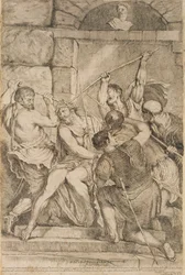 De doornenkroning, gegraveerd door Luigi Scaramuccia (1616-80), 1675